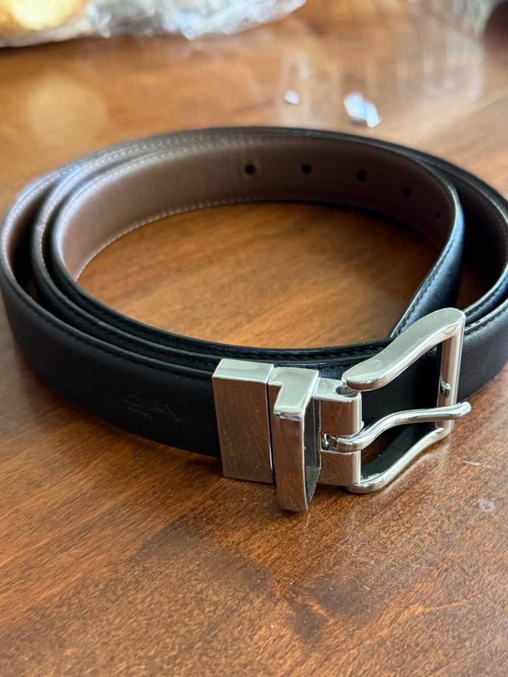 Ralph Lauren Black Belt Silver Buckle Pony Logo Mens XL XXL EUC